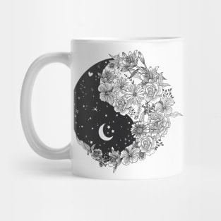 Floral Ying yang Mug